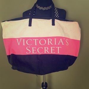 Light/Dark Pink & Black Victoria Secret Bag *huge*